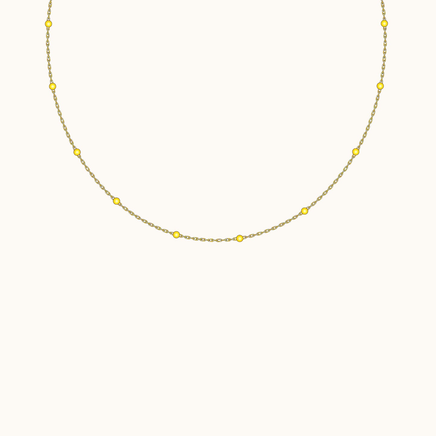 Minimal Stacking Daily Staples Gold Chain Essential Bead Necklace by Doviana
