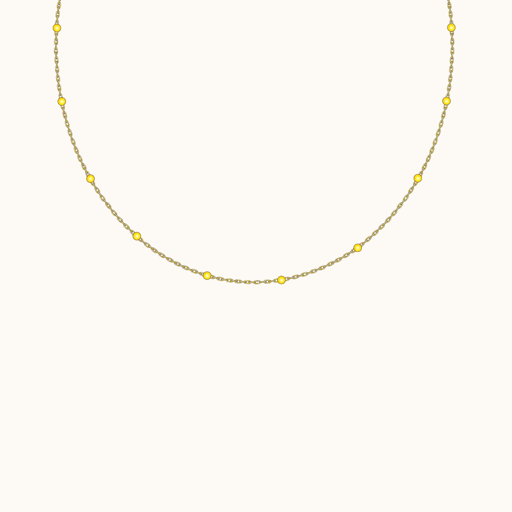 Minimal Stacking Daily Staples Gold Chain Essential Bead Necklace by Doviana