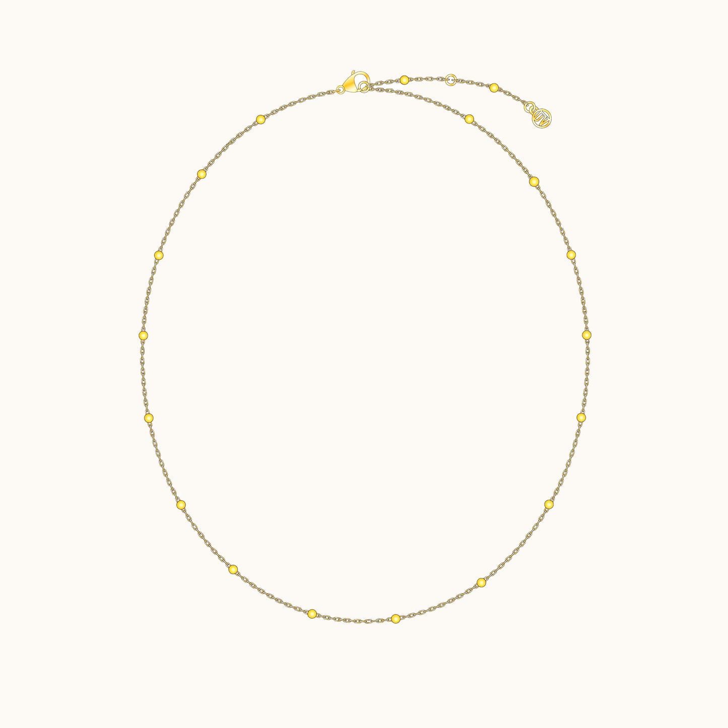 Minimal Stacking Daily Staples Gold Chain Essential Bead Necklace by Doviana