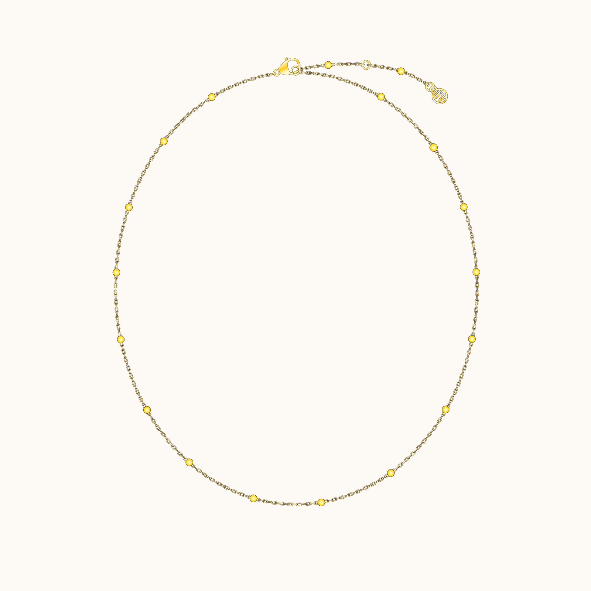 Minimal Stacking Daily Staples Gold Chain Essential Bead Necklace by Doviana