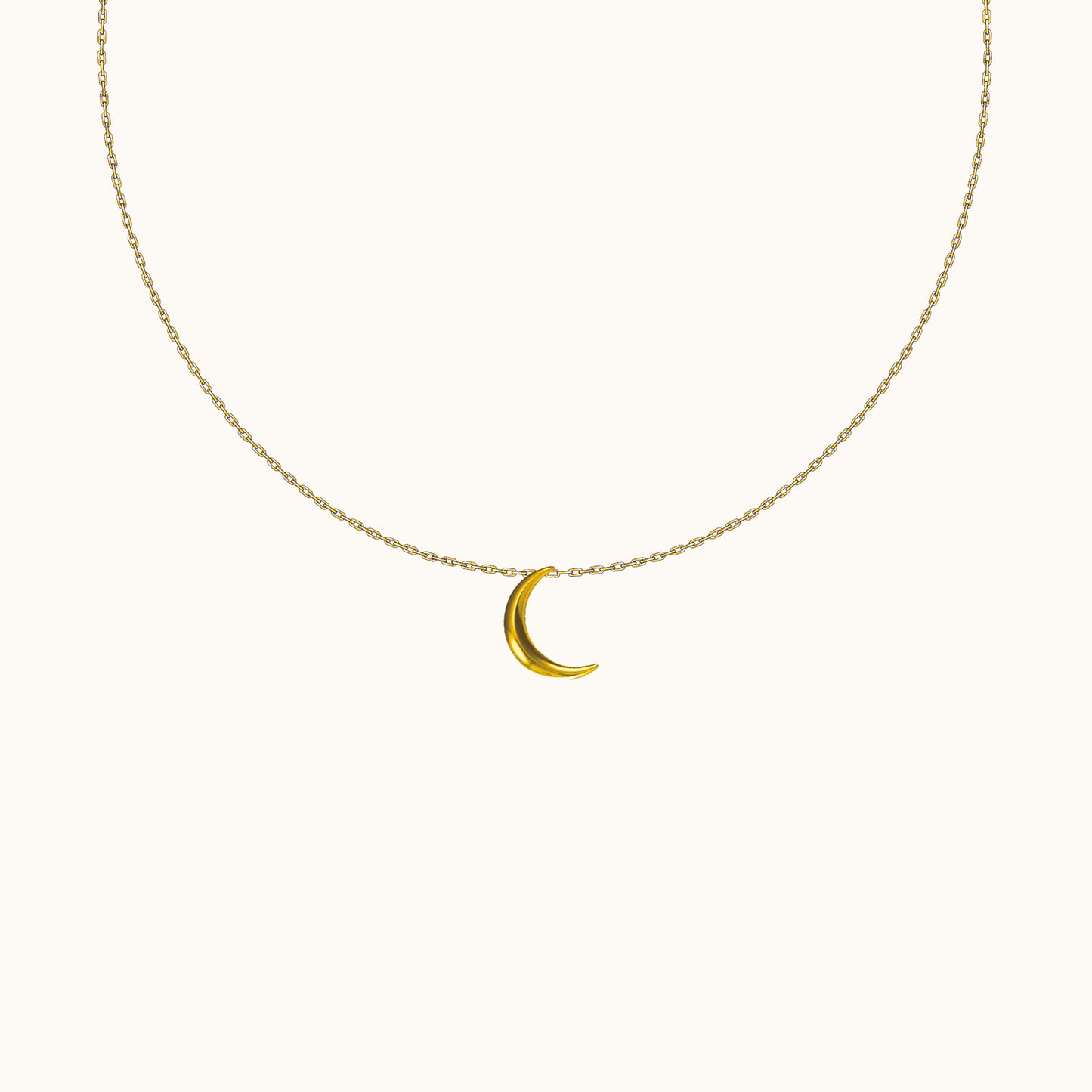 Crescent Moon Necklace Midi Pendant Boho Dainty Mini Celestial Theme by Doviana