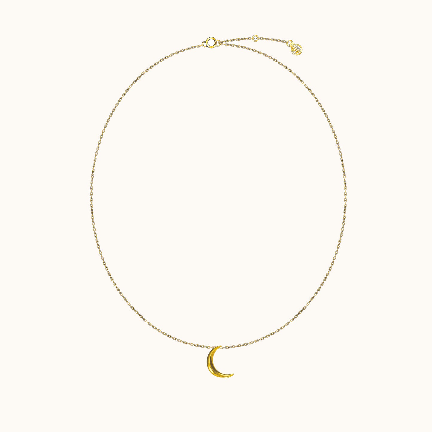 Crescent Moon Necklace Midi Pendant Boho Dainty Mini Celestial Theme by Doviana