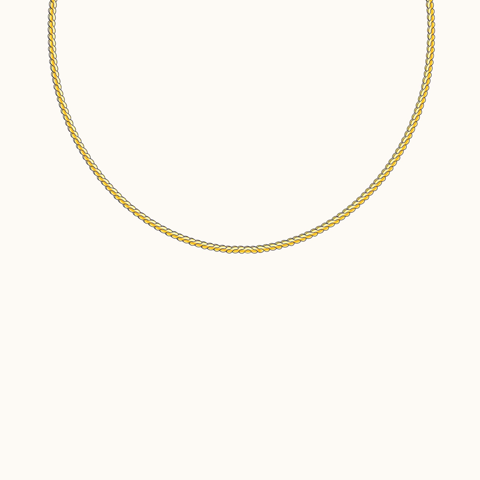 Stacking Thick Serpentine Shape Gold Snake Chain Necklace by Doviana