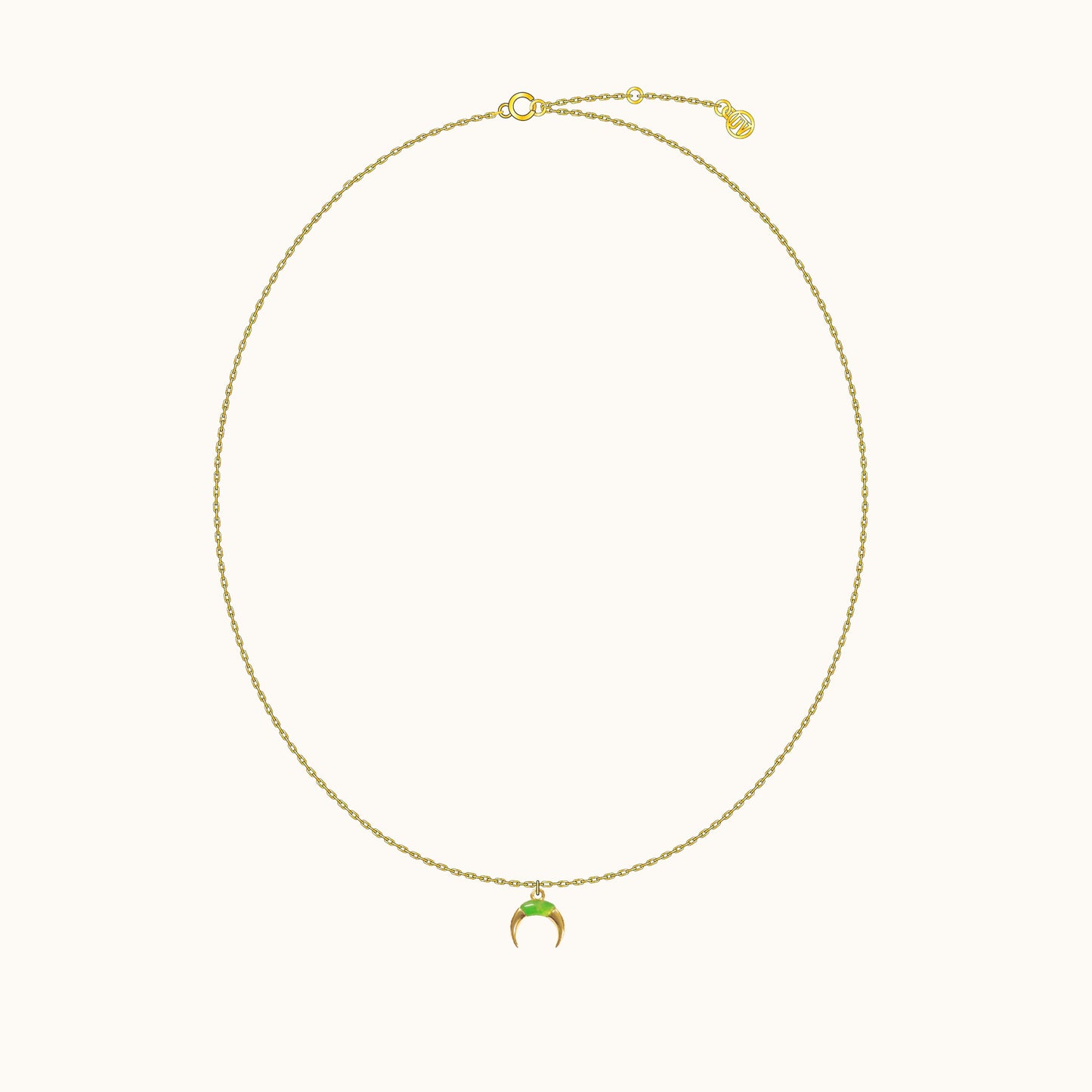 Jade Moon Necklace Minimal Stacking Jewelry Travel to Mexico City by Doviana