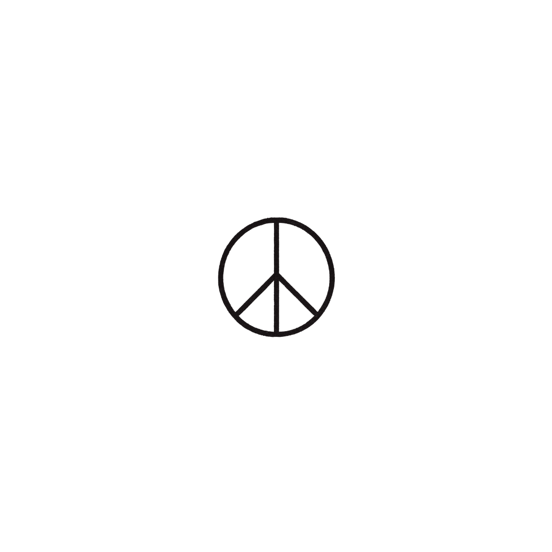 Peace Sign — A Classic Mark of Calm & Rebellion by DOVIANA Tattoo Studio (0.3‘’)