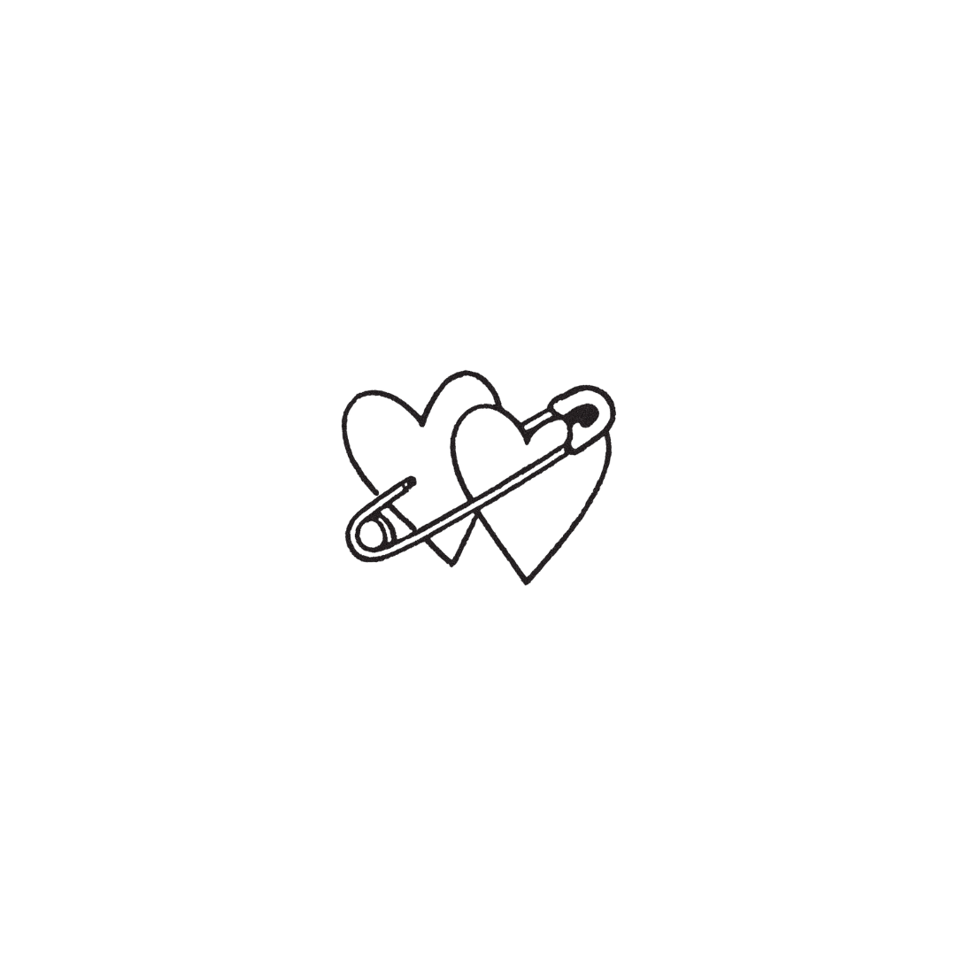 Pinned Hearts — A Bond That Holds Through Anything by DOVIANA Tattoo Studio (length 0.5‘’)