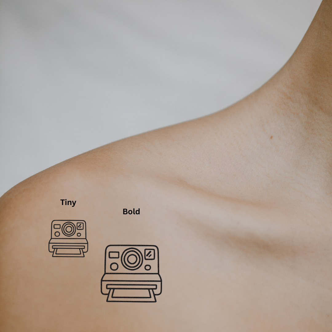 Polaroid Camera — A Snapshot of Moments That Matter by DOVIANA Tattoo Studio (height 0.4‘’)