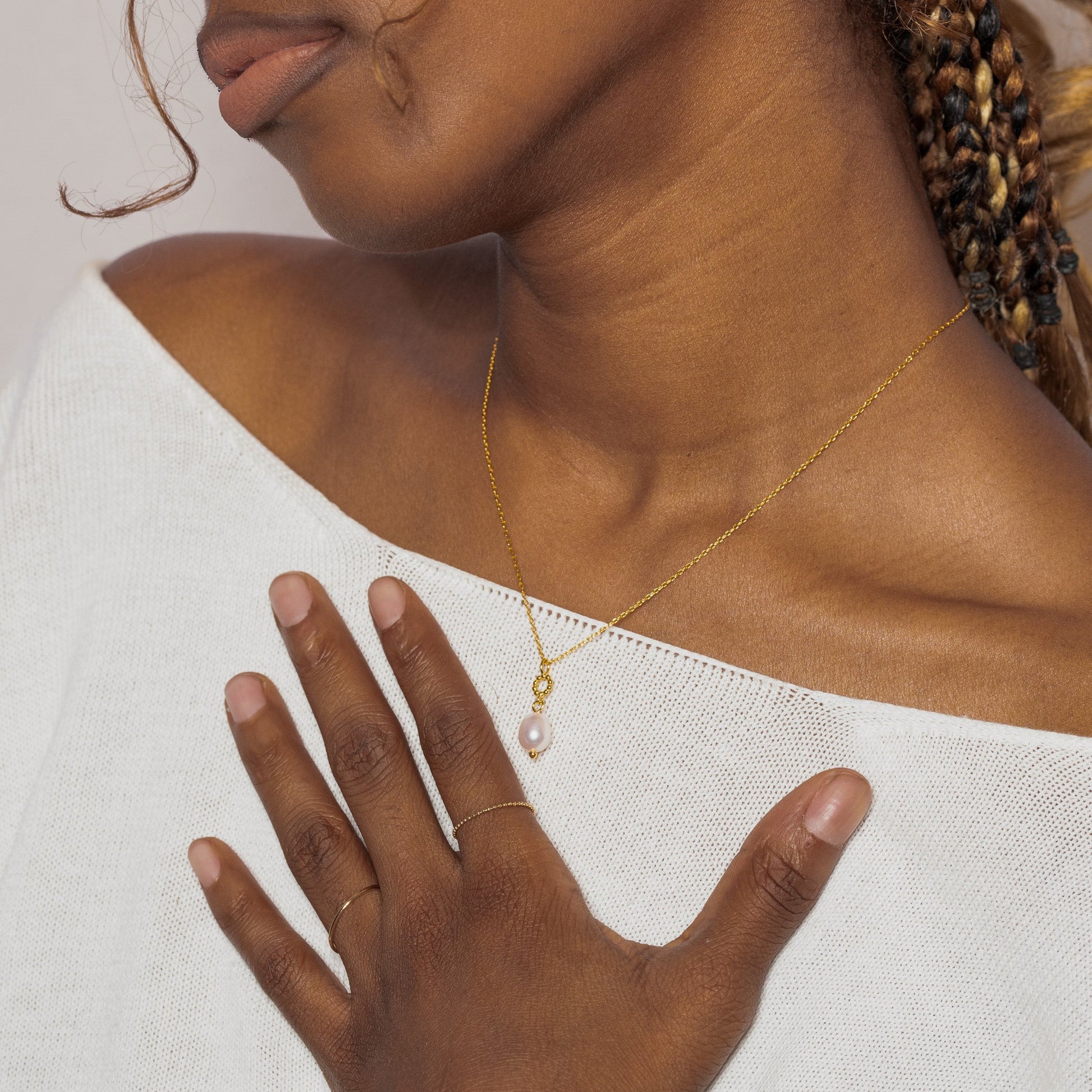 14K Solid Gold Eternal Simple Thin Stacking Band Ring Daily Essentials by Doviana