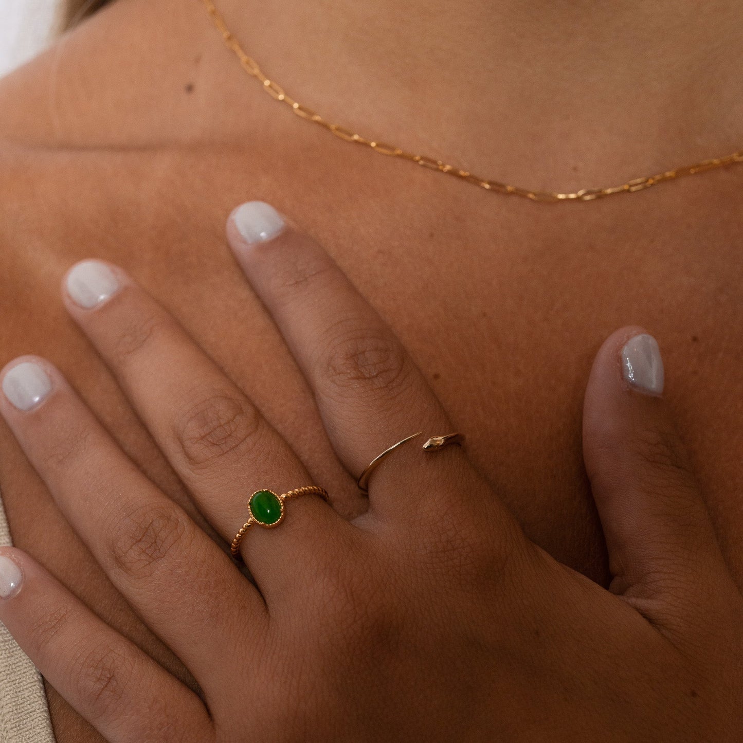 Embrace Timeless with 14K Solid Gold Eternal Snake Serpent Wrap Ring by Doviana