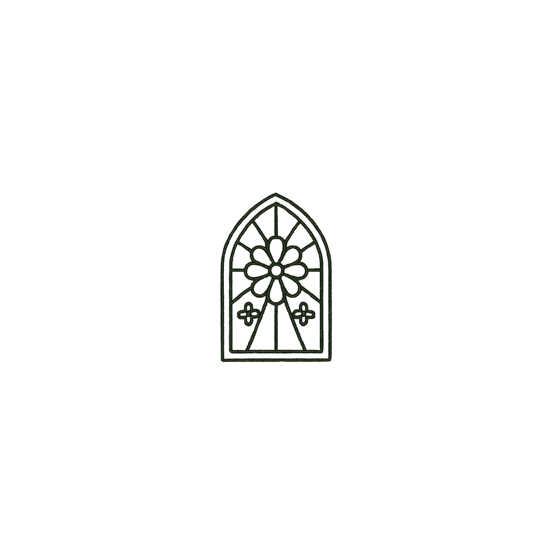 Sanctuary Bloom — Dainty Church Window Floral by DOVIANA Tattoo Studio (0.7‘’)