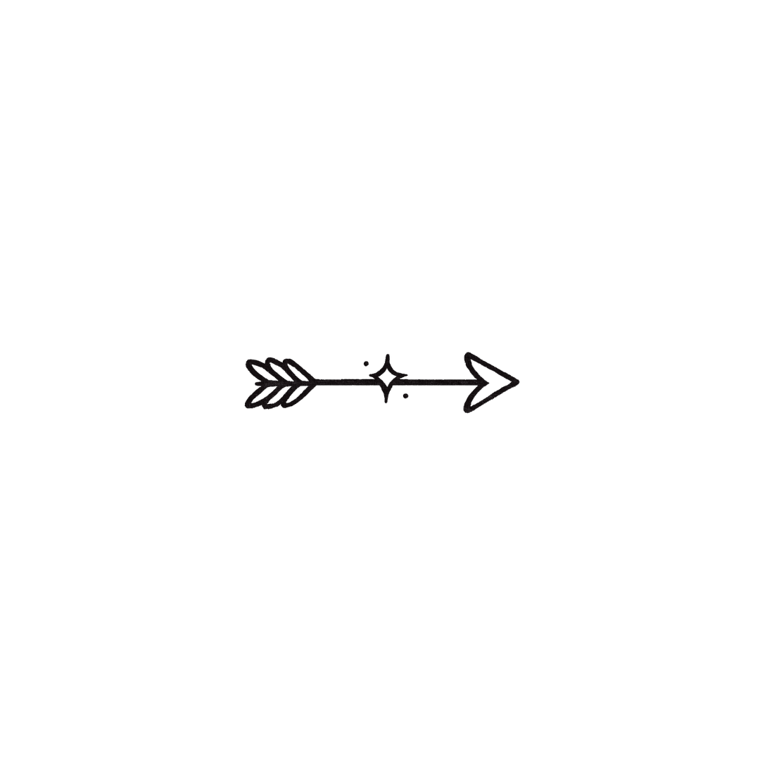 Star-Tipped Arrow — Aiming for Something Greater by DOVIANA Tattoo Studio (height length 0.6‘’)