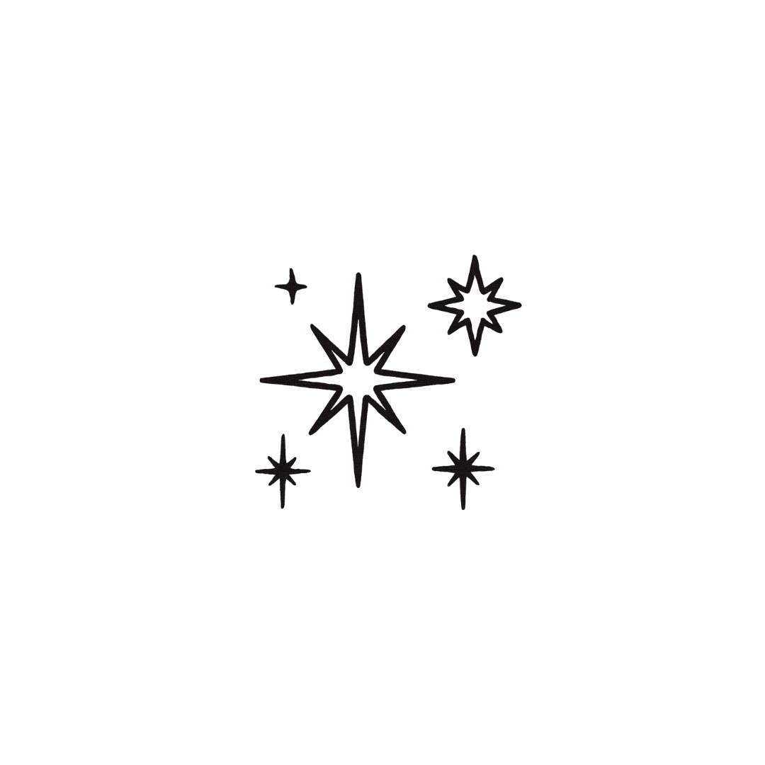 Stardust Cluster — A Tiny Constellation of Light by DOVIANA Tattoo Studio (width 0.6‘’)
