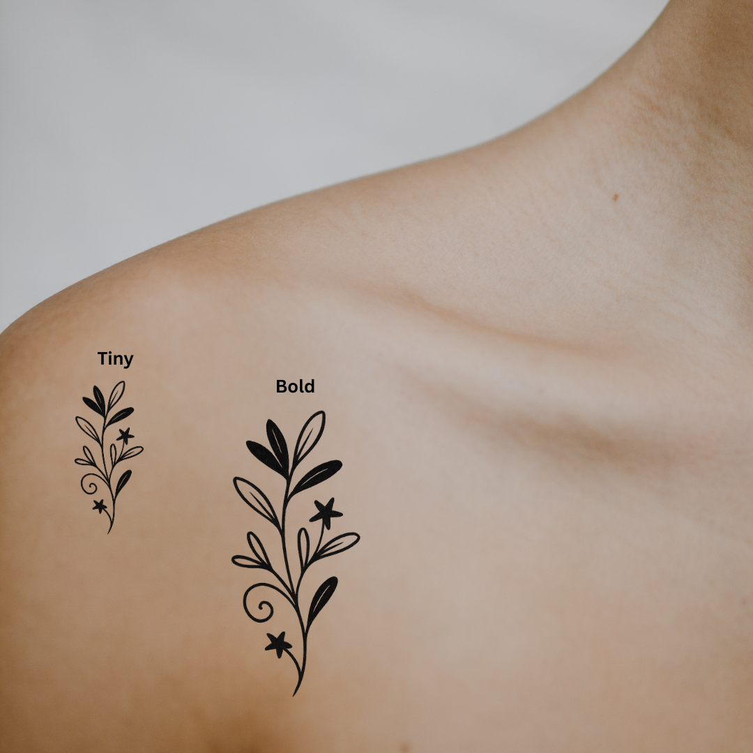 Starry Sprout — Grow Wild, Shine Bright by DOVIANA Tattoo Studio (height 0.6‘’)