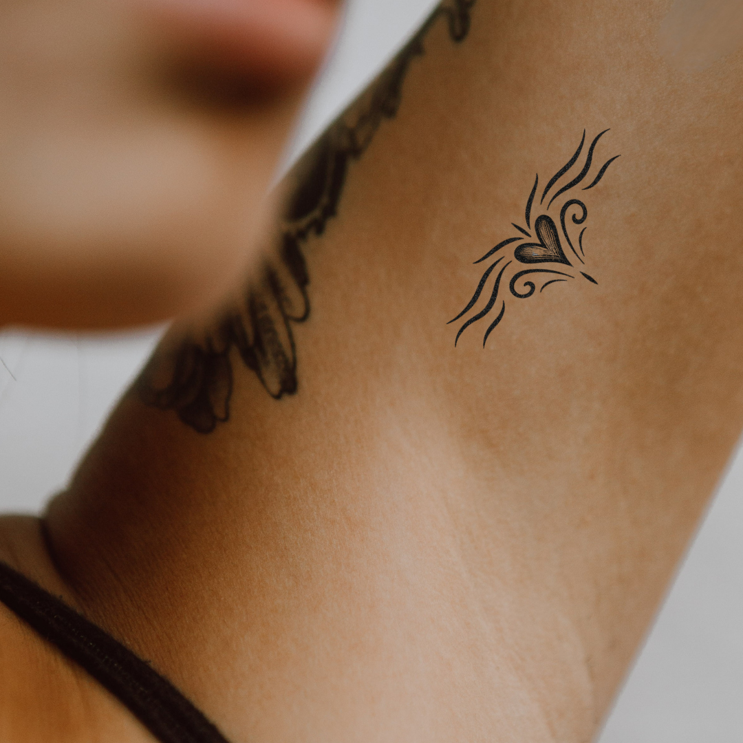 Tribal Flame Heart - Wild Love Tattoo