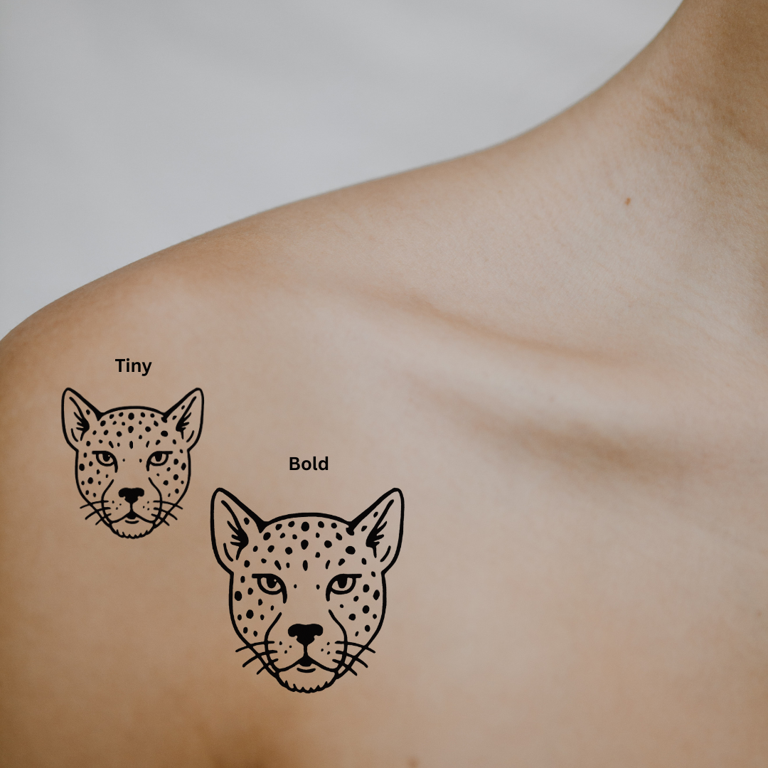 Wild at Heart — Fierce, Fast, and Unbothered 🐆 by DOVIANA Tattoo Studio (width 0.5‘’)